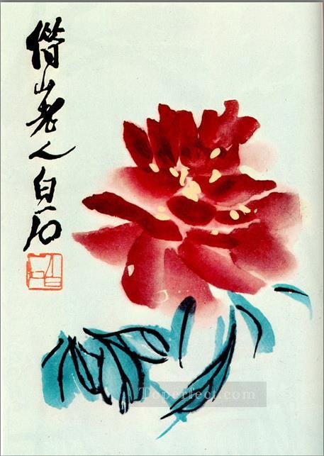 Qi Baishi peony 1956 old China ink Oil Paintings